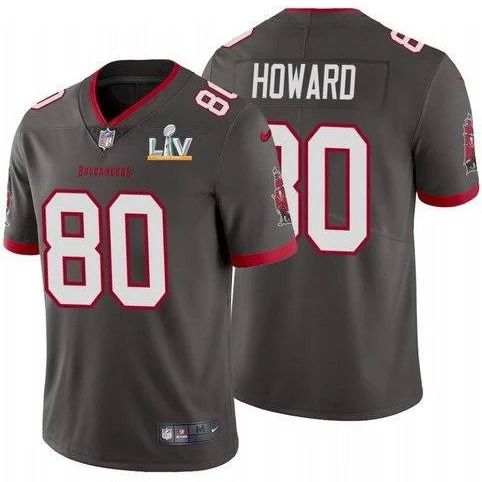 Men Tampa Bay Buccaneers #80 O.J. Howard Nike Grey Super Bowl LV Limited NFL Jersey